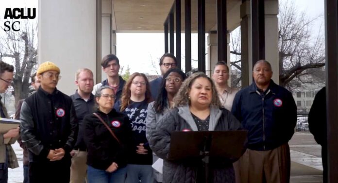 Conferencia de prensa de ACLU-SC contra proyecto H.4764 en el Capitolio de Carolina del Sur