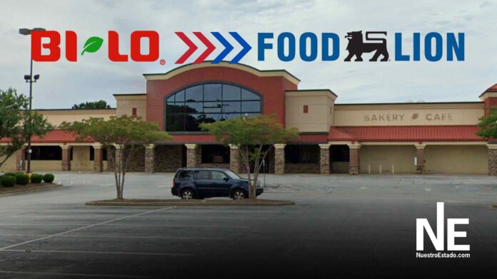 Nueva tienda Food Lion en el antiguo espacio de Bi-Lo en Field Plaza, Greenville, Carolina del Sur.